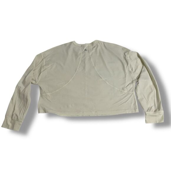 Lululemon Boxy Crop Long Sleeve Pastel Neon Yellow Women’s Size 8 (Relaxed Fit) - Picture 3 of 11